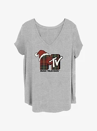 MTV Santa Hat Logo Girls T-Shirt Plus
