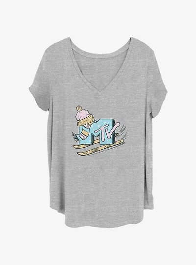 MTV Ski Time Logo Girls T-Shirt Plus