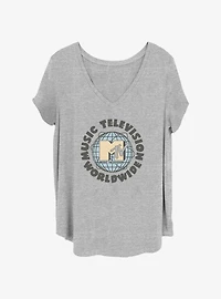 MTV Worldwide Logo Girls T-Shirt Plus