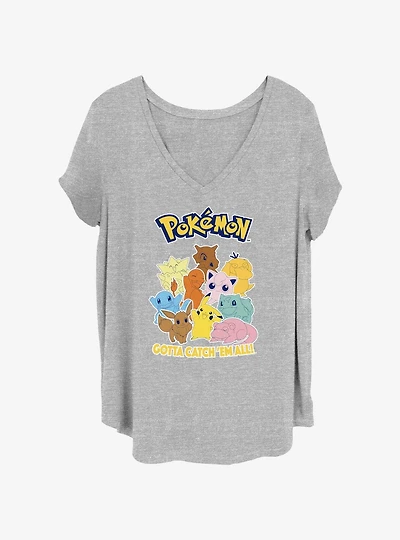 Pokemon Catch 'Em All Girls T-Shirt Plus