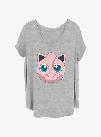 Pokemon Jigglypuff Face Girls T-Shirt Plus Size
