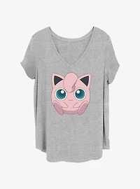 Pokemon Jigglypuff Face Girls T-Shirt Plus Size