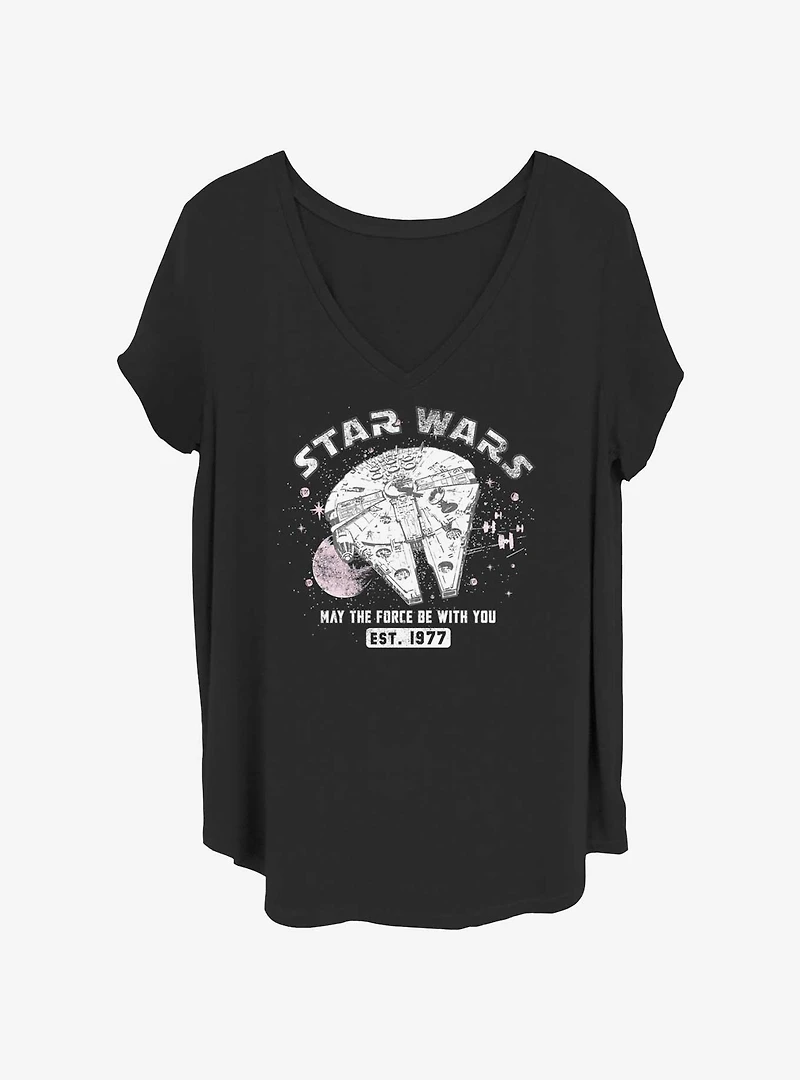 Star Wars Collegiate Falcon Girls T-Shirt Plus