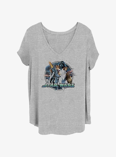Star Wars Group Wars Girls T-Shirt Plus Size