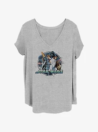 Star Wars Group Wars Girls T-Shirt Plus Size