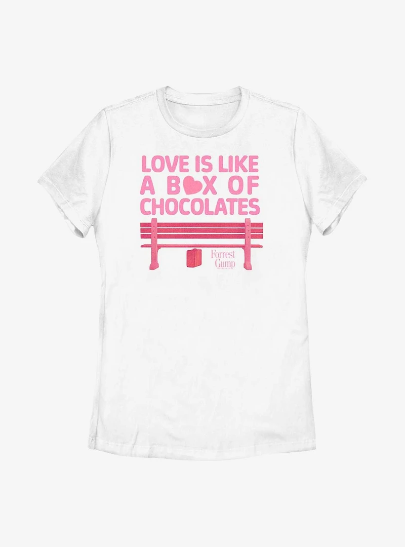 Forrest Gump Love Is Like A Box of Chocolates Womens T-Shirt