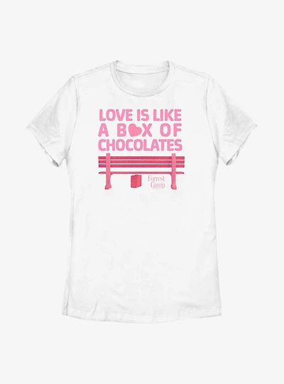 Forrest Gump Love Is Like A Box of Chocolates Womens T-Shirt
