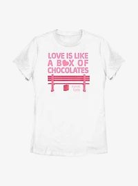 Forrest Gump Love Is Like A Box of Chocolates Womens T-Shirt