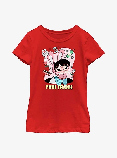 Paul Frank Bunny Girl Valentine Youth Girls T-Shirt