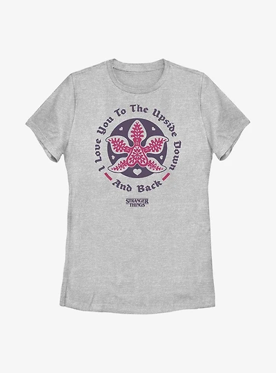 Stranger Things Upside Down Love Womens T-Shirt
