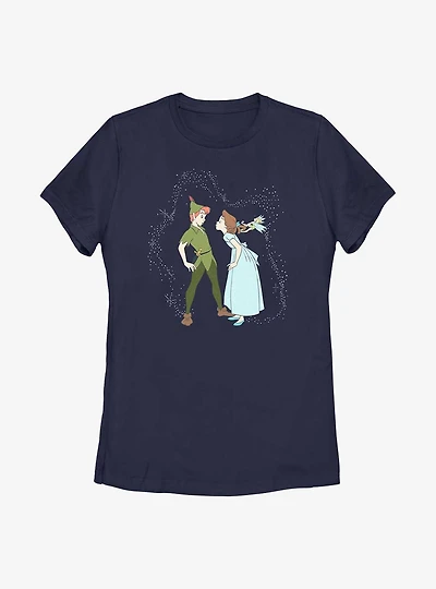 Disney Tinker Bell Peter & Wendy Kiss Womens T-Shirt