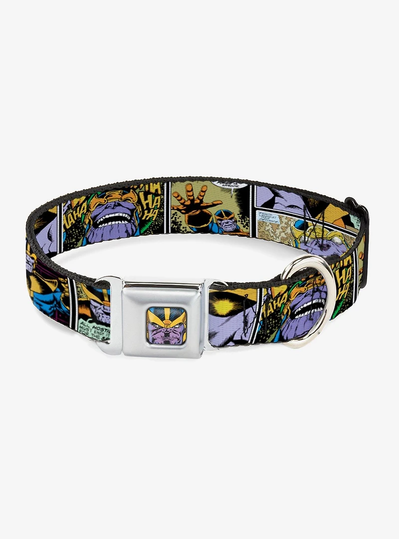 Marvel Avengers Thanos Comic Scene Seatbelt Buckle Pet Collar