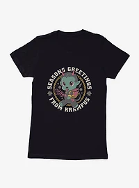 Season's Greetings From Krampus Chibi Womens T-Shirt