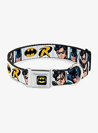 DC Comics Justice League Batman Robin Blocks Seatbelt Buckle Pet Collar