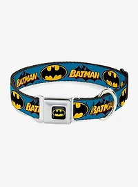DC Comics Justice League Vintage Batman Logo Seatbelt Buckle Pet Collar