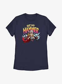 Marvel Thor: Love and Thunder Mighty Thor Eat My Hammer Womens T-Shirt