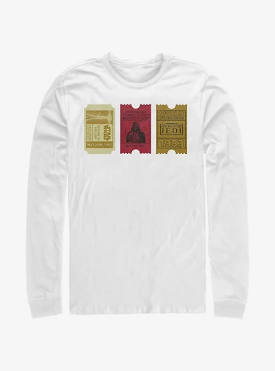 Star Wars Return of the Jedi 40th Anniversary Ticket Stubs Long-Sleeve T-Shirt