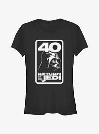 Star Wars Return of the Jedi 40th Anniversary Vader Badge Girls T-Shirt