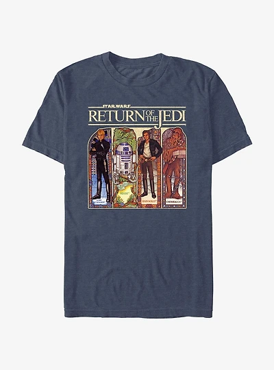 Star Wars Return of the Jedi 40th Anniversary Stained Glass Lineup T-Shirt