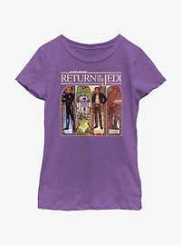 Star Wars Return Of The Jedi Stained Glass Characters Youth Girls T-Shirt