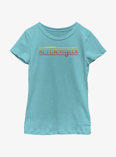 Star Wars Return Of The Jedi Sunset Logo Youth Girls T-Shirt