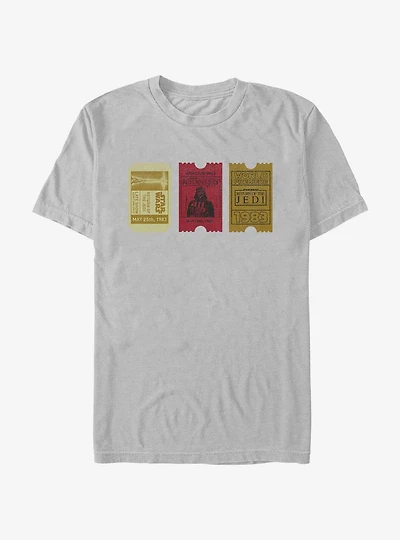 Star Wars Return Of The Jedi Movie Ticket Stubs Print T-Shirt