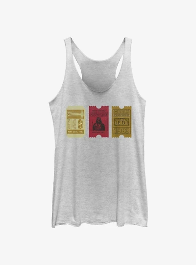 Star Wars Return Of The Jedi Movie Ticket Stubs Print Womens Tank Top