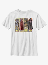 Star Wars Return Of The Jedi Stained Glass Character PanelsYouth T-Shirt