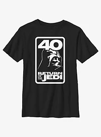 Star Wars Return Of The Jedi 40th Anniversary Badge Youth T-Shirt