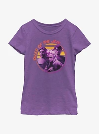 Star Wars: Tales of the Jedi Sunset Ahsoka, Obi-Wan and Anakin Youth Girls T-Shirt