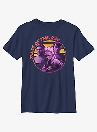 Star Wars: Tales of the Jedi Sunset Ahsoka, Obi-Wan and Anakin Youth T-Shirt