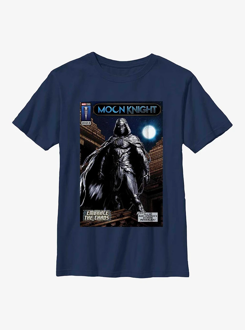 Marvel Moon Knight Embrace The Chaos Comic Cover Poster Youth T-Shirt