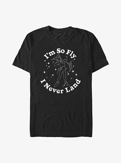 Disney Peter Pan I'm So Fly I Never Land Outline T-Shirt