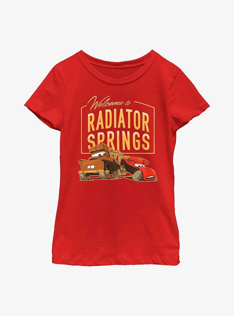 Disney Pixar Cars Welcome To Radiator Springs Youth Girls T-Shirt