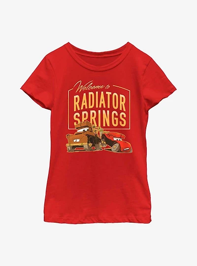 Disney Pixar Cars Welcome To Radiator Springs Youth Girls T-Shirt