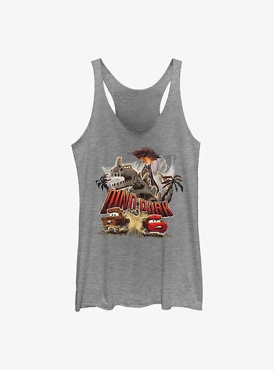 Disney Pixar Cars Dino Park Mater And Lightning McQueen Womens Tank Top