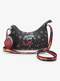Loungefly Stranger Things Hellfire Club Icons Allover Print Crossbody Bag