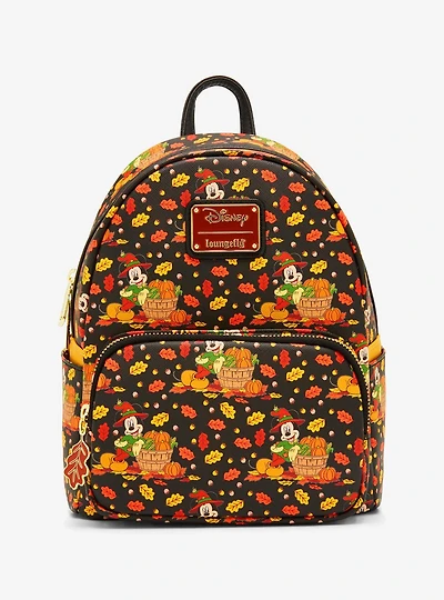 Loungefly Disney Mickey Mouse Fall Foliage Allover Print Mini Backpack - BoxLunch Exclusive
