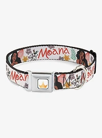 Disney Moana With Pua And Hei Sail Pose Seatbelt Buckle Dog Collar