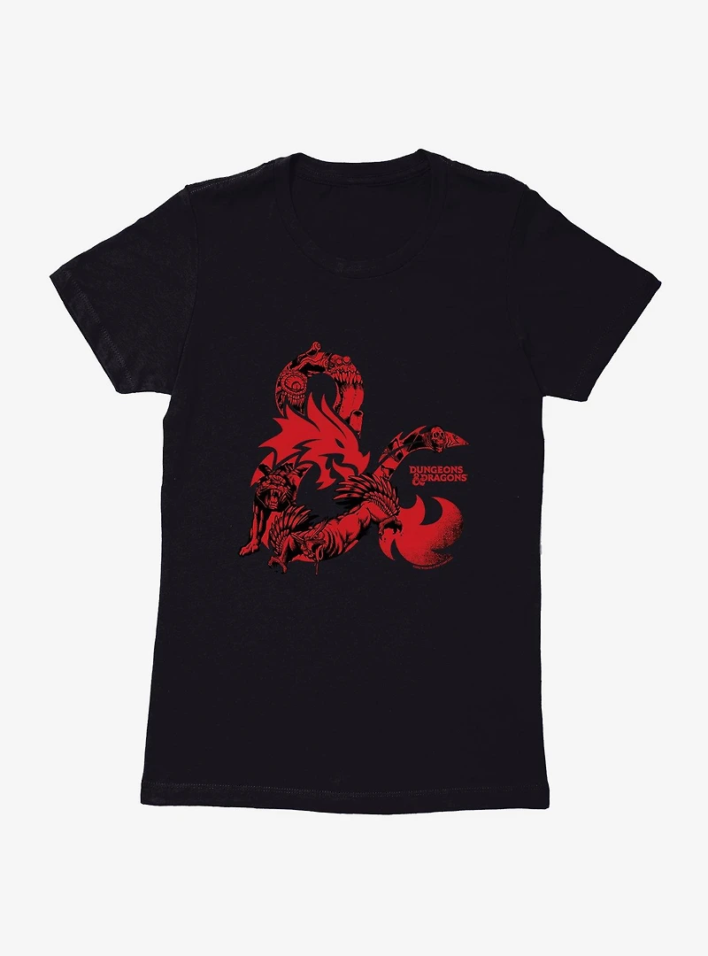 Dungeons & Dragons Red Ampersand Womens T-Shirt