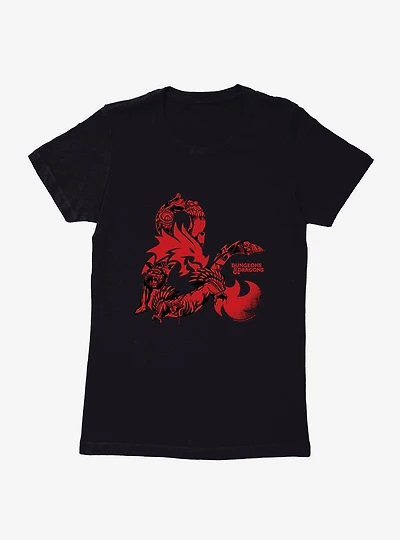 Dungeons & Dragons Red Ampersand Womens T-Shirt