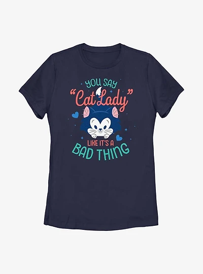 Disney Pinocchio Cat Lady Womens T-Shirt
