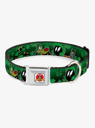 Looney Tunes Marvin The Martian K 9 Clovers Seatbelt Buckle Dog Collar