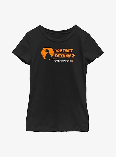 Overwatch 2 Tracer You Can't Catch Me Youth Girls T-Shirt