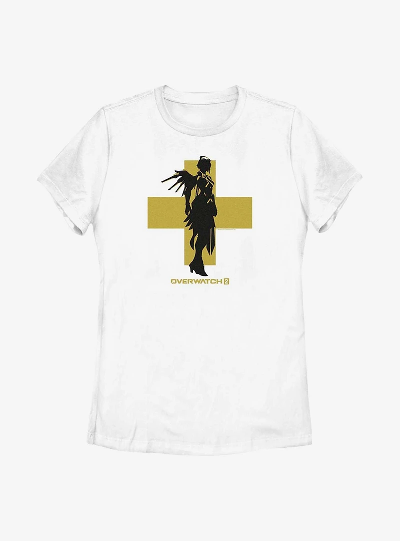 Overwatch 2 Mercy Silhouette Womens T-Shirt