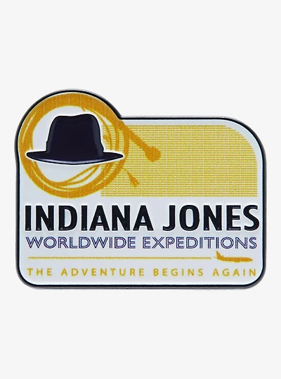 Indiana Jones Worldwide Expeditions Badge Enamel Pin