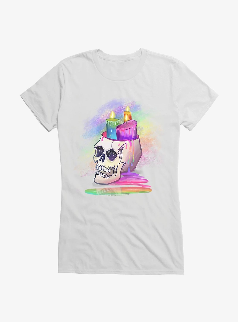 Candle Skull Girls T-Shirt by Rose Catherine Khan