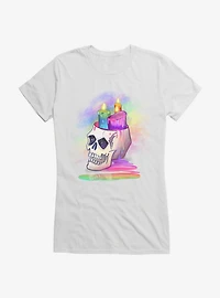Candle Skull Girls T-Shirt by Rose Catherine Khan