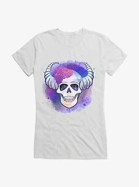 Floral Skull Girls T-Shirt by Rose Catherine Khan