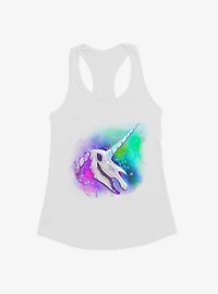 Cosmic Rainbow Unicorn Skull Girls Tank by Rose Catherine Khan